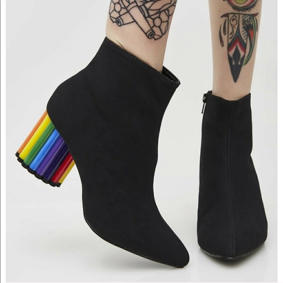 YRU Boots with decoration Rainbow Heel ๐  - Picture 2 of 6